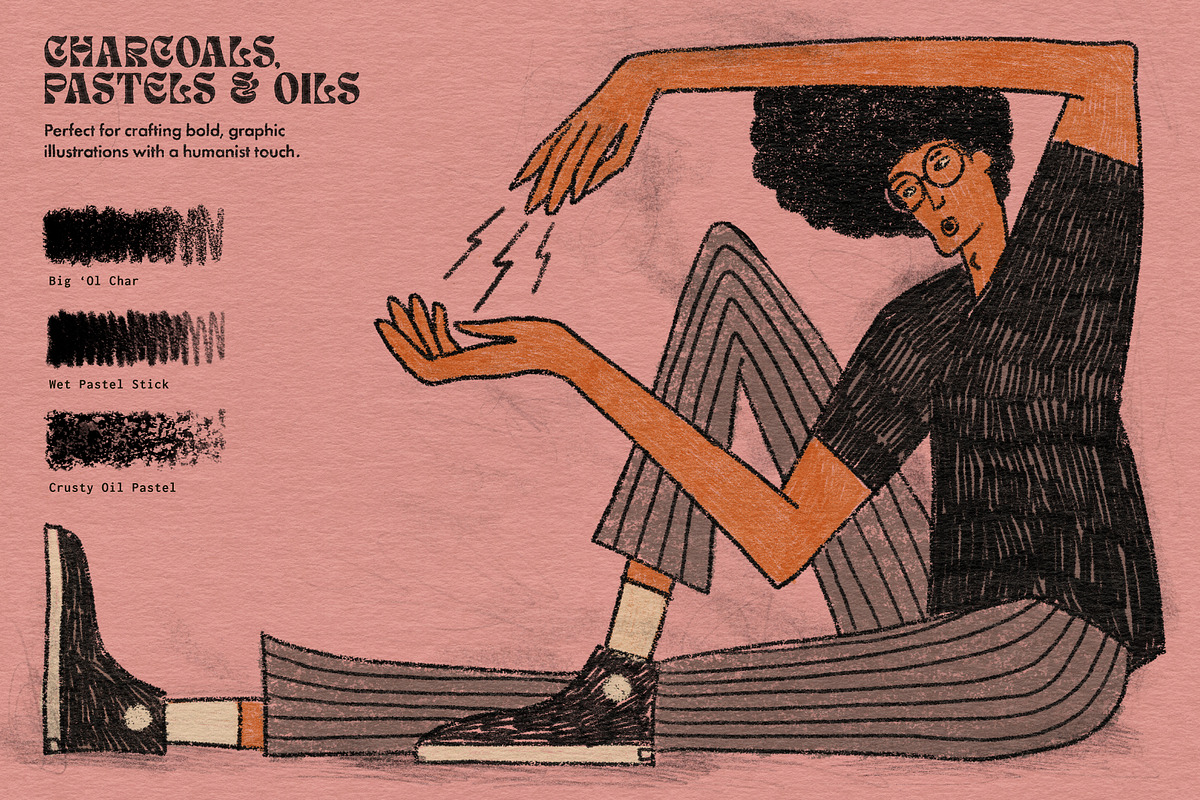 Chromagraph Pencils for Photoshop, a Brush Add-On by True Grit Texture Supply (Photo 8 of 13)