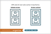 Minimal organize icons, an Outline Icon by Picture Window (Thumbnail 4 of 5)