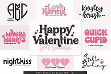 HAPPY VALENTINE Font Bundle