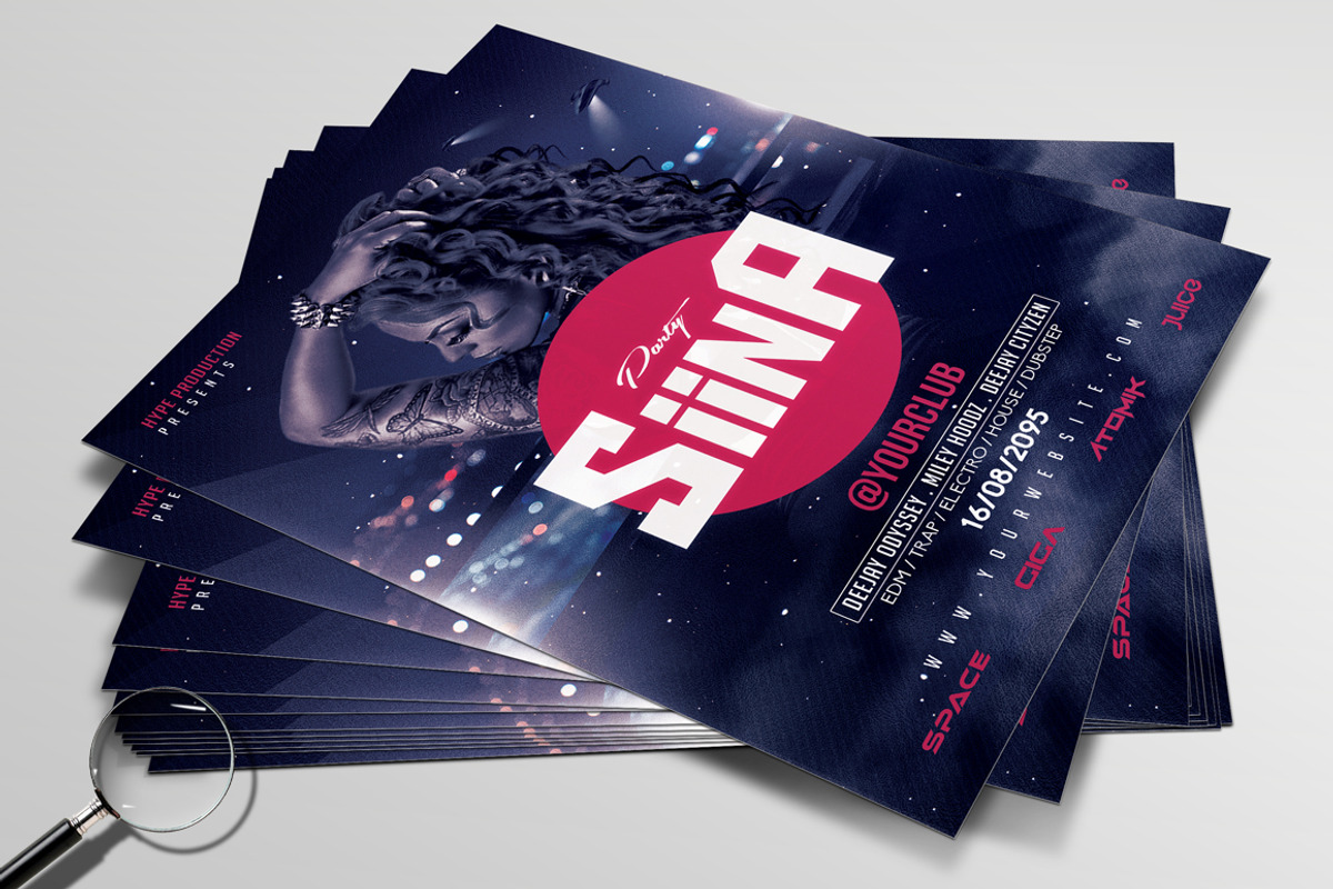 Siina | Futuristic Flyer Design, a Flyer Template by GIGA-TEMPLATE (Photo 4 of 7)