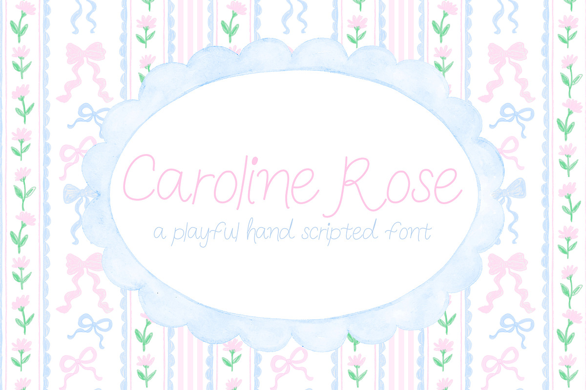 Caroline Rose Script Font, a Font by PrettyGrandmillennial (Photo 3 of 3)