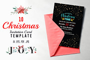 10 Christmas invitation templates, an Invitation Template by Andit themes (Thumbnail 1 of 13)