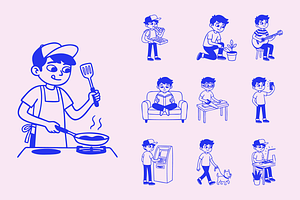 Harry Boy Daily Activities, a Person Illustration by Danil Polshin