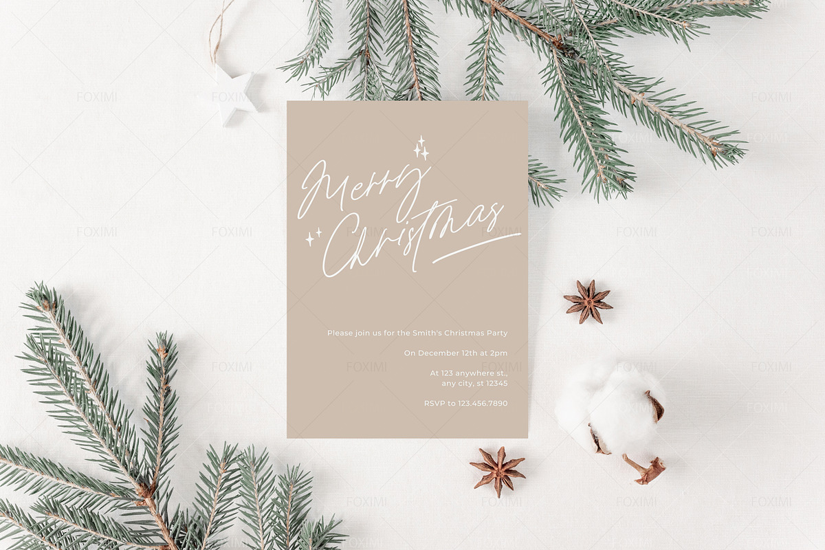 5x7 Christmas Card Mockup, P05, a Product Mockup by FOXIMIDesign (Photo 5 of 6)