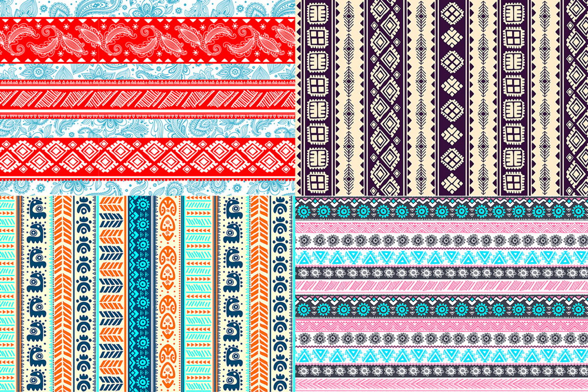8 Unique ethnic seamless patterns, a Pattern Graphic by Transia (Photo 3 of 3)