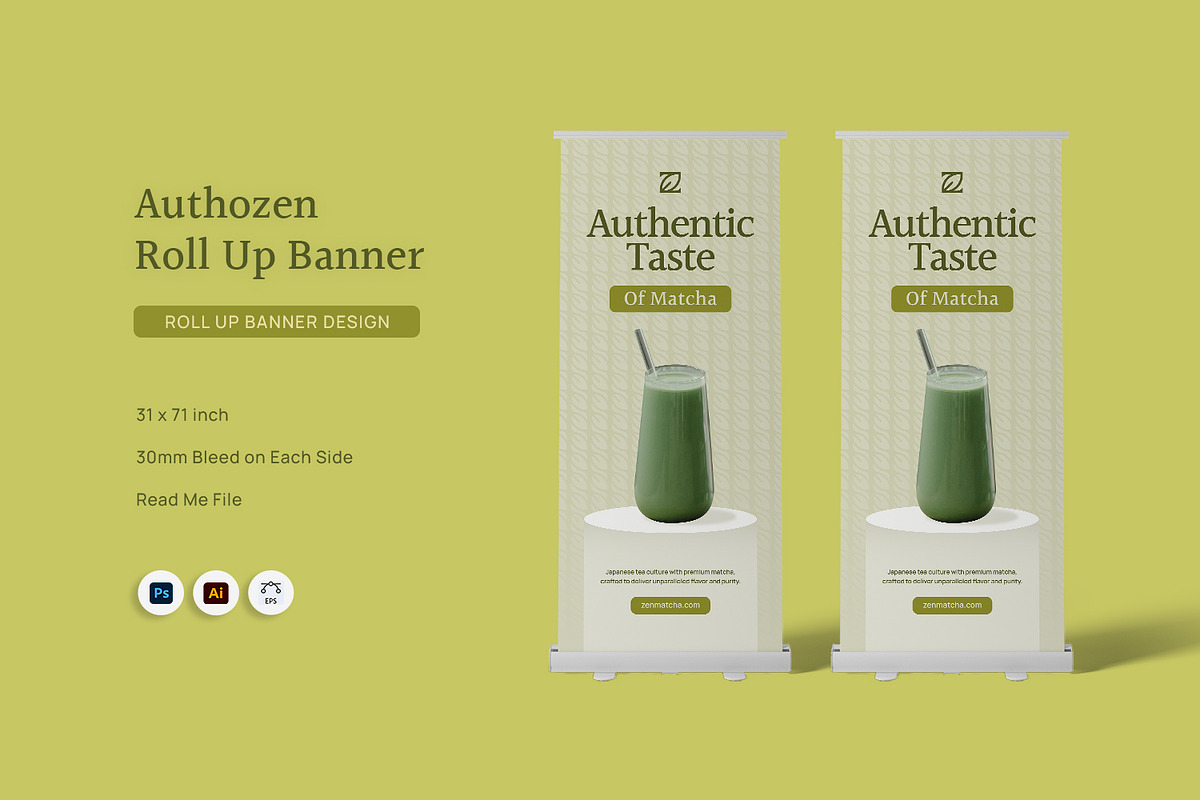 Authozen - Roll Up Banner, a Print Template by Fannan Studio (Photo 1 of 3)