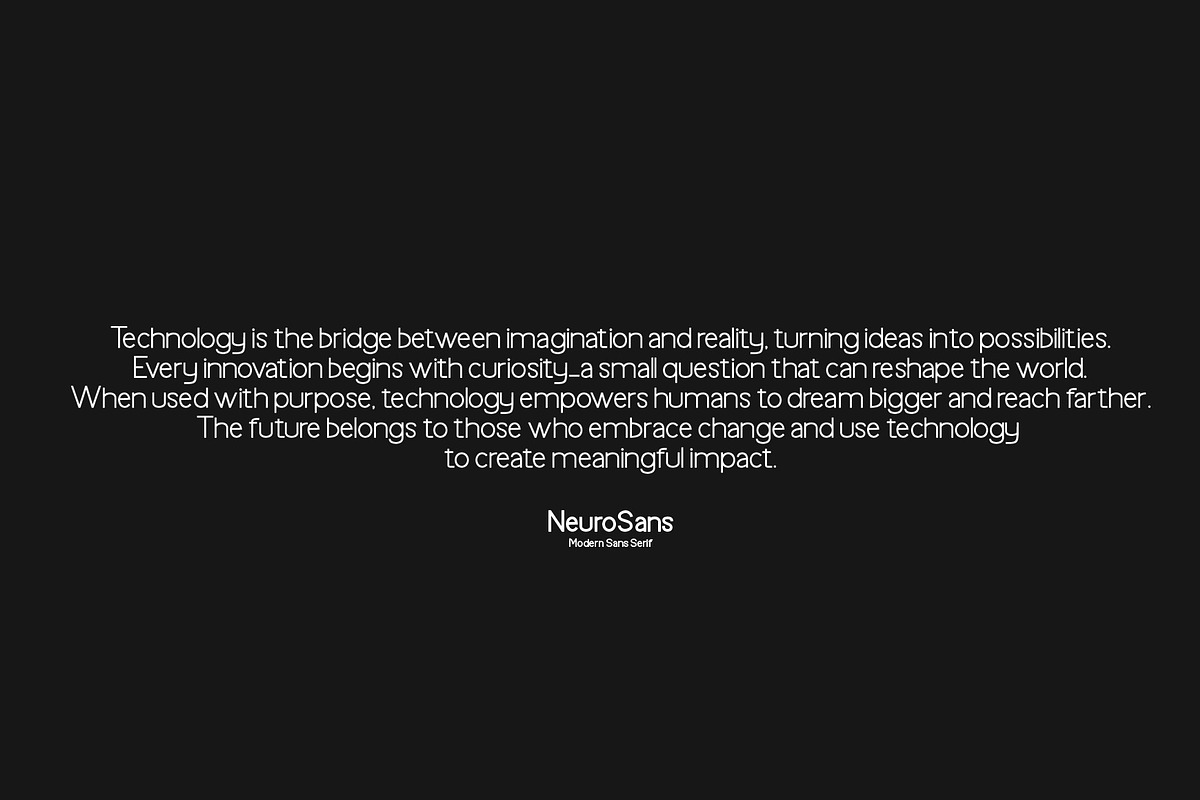 NeuroSans - Sans Serif Family Font, a Sans Serif Font by Yuby Creative (Photo 6 of 6)