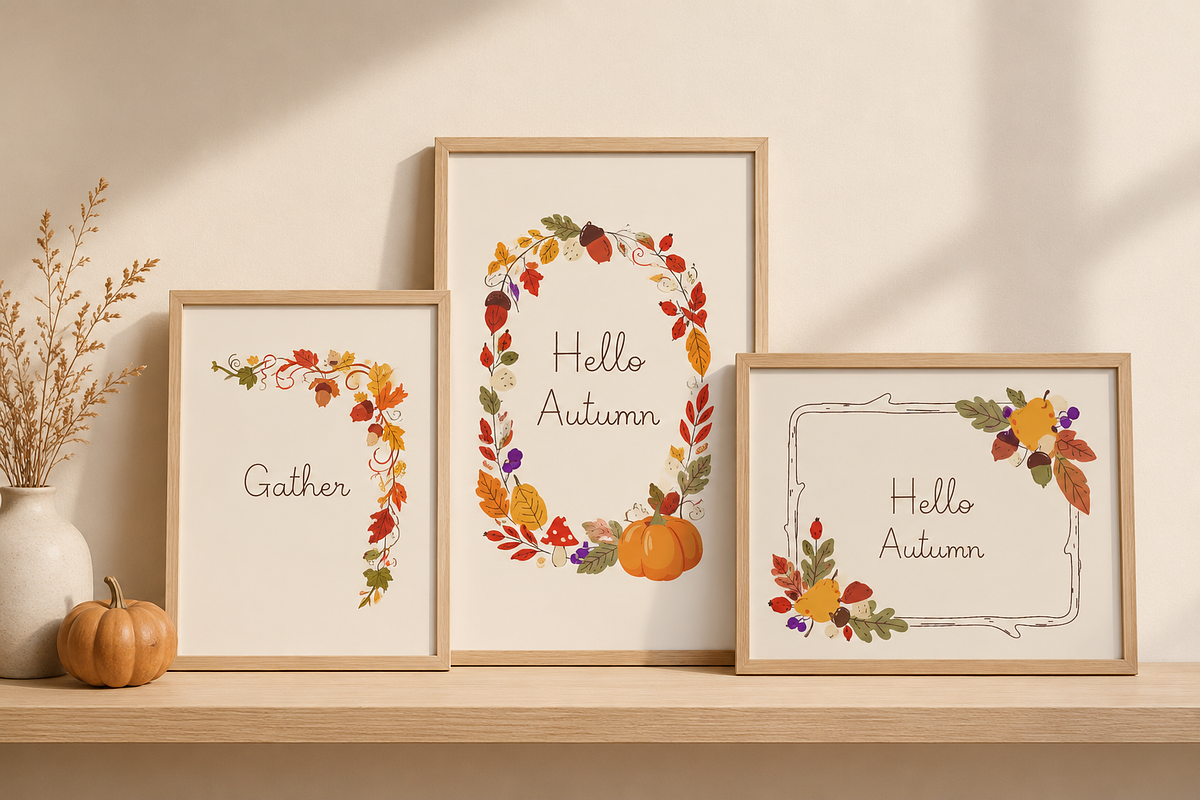 Autumn Frames Illustrations, a Seasonal Illustration by Anna Studio (Photo 7 of 13)