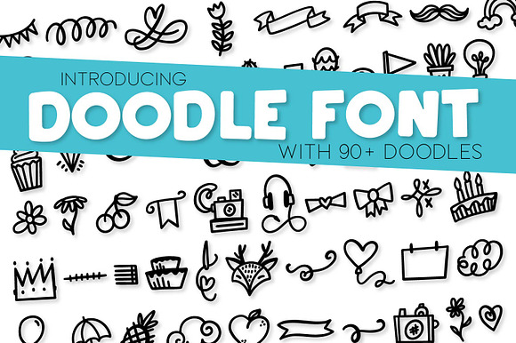 Doodle Font - With 90 Dingbats preview 6