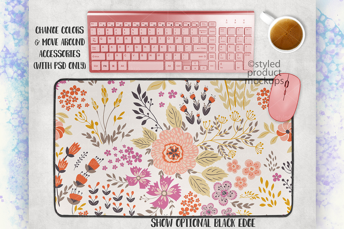 Sublimation 14x24 in desk mat mockup, a Merchandise Mockup by StyledProductMockups (Photo 4 of 6)