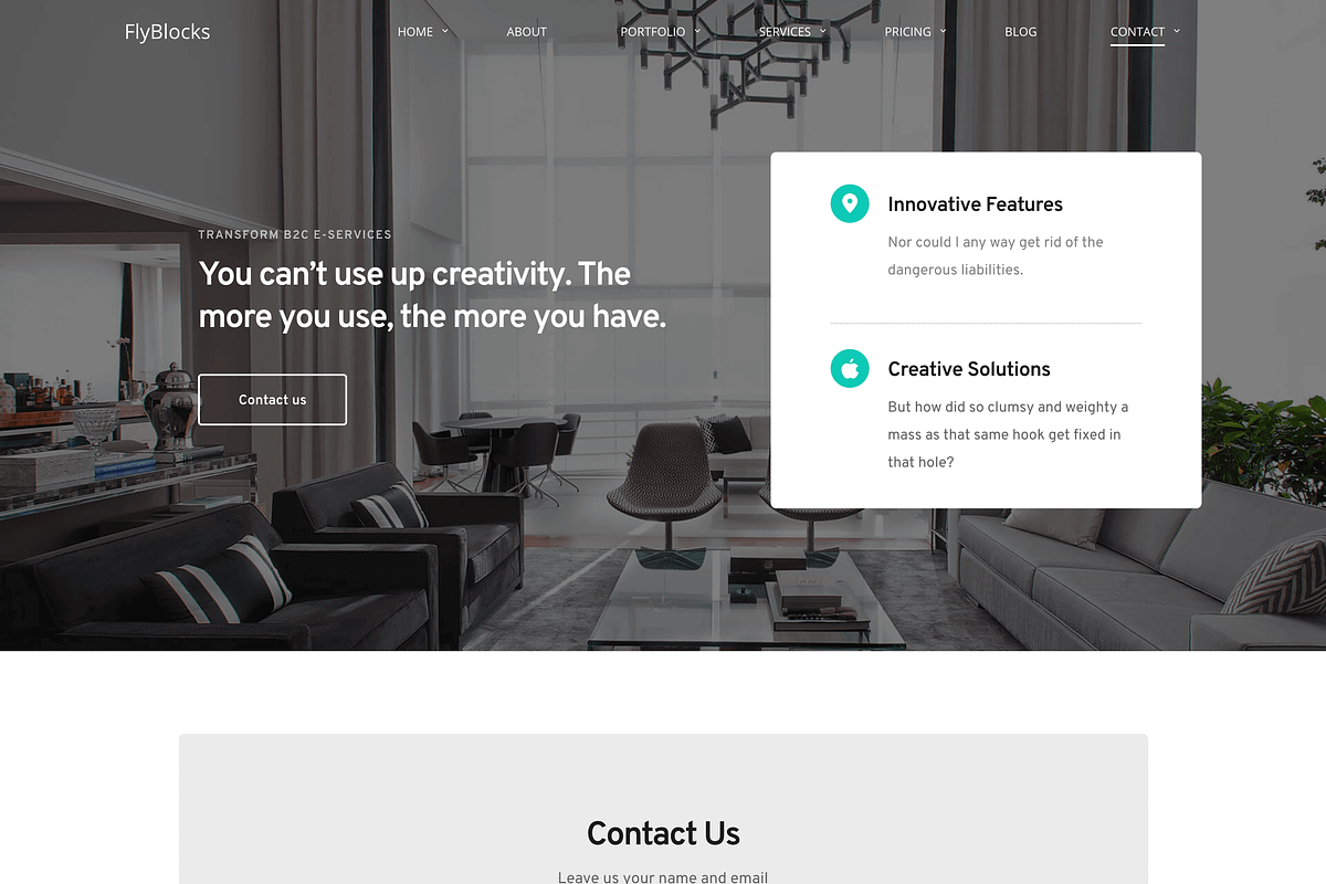 FlyBlocks - Interior Design WP Theme, a WordPress Template by FlyTemplates.com (Photo 6 of 9)