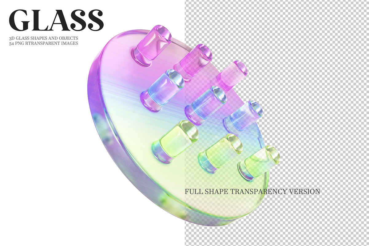3D Glass Shapes/ Abstract collection, a Graphic by LarysaZabrotskaya (Photo 7 of 12)