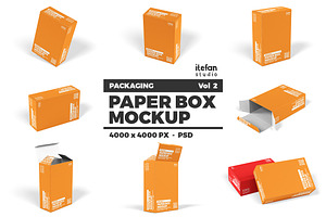 Paper Box Mockup - Packaging Vol 2