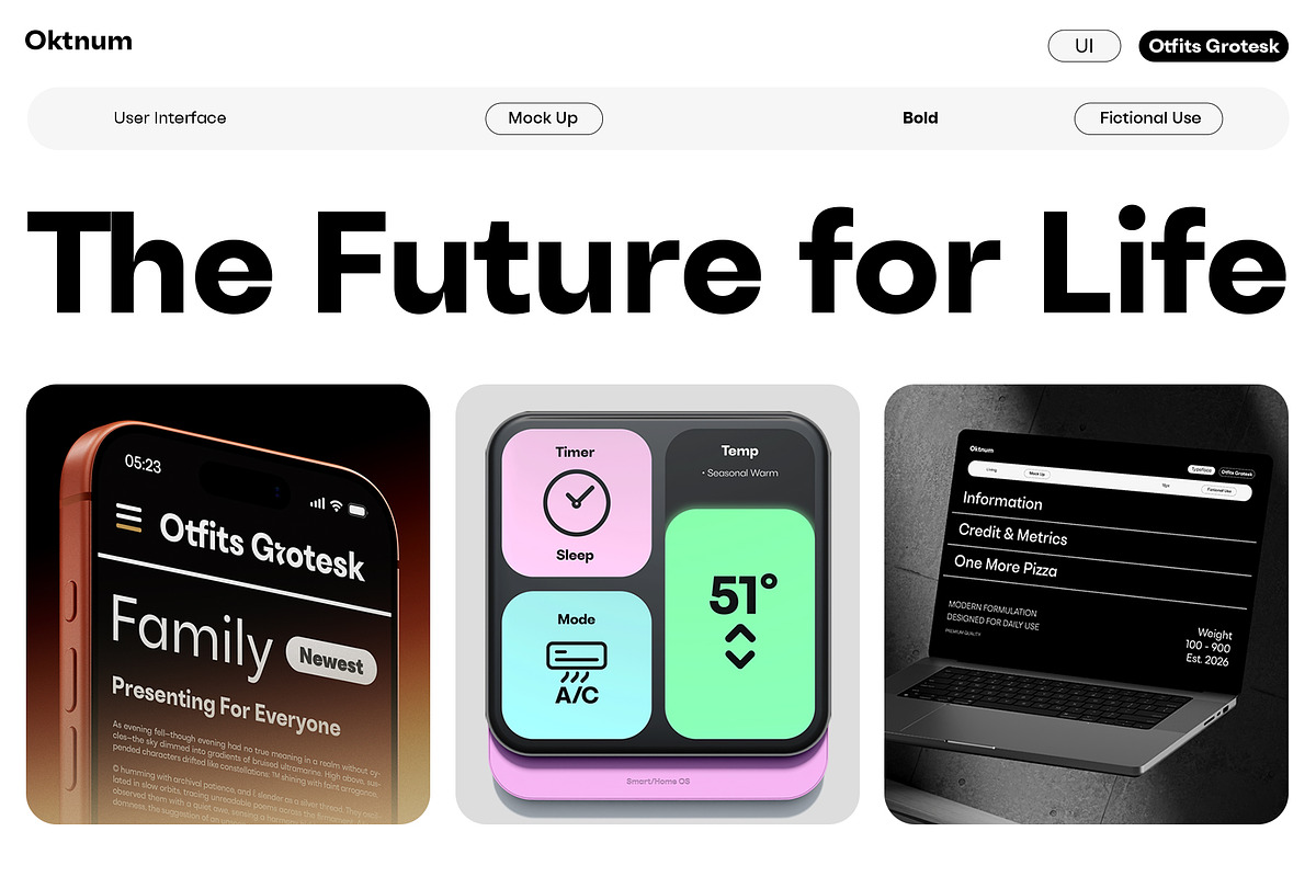 Otfits Grotesk Display, a Sans Serif Font by Oktnum Type Foundry (Photo 4 of 17)