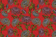 Vintage Chrysanthemum Maximalist, a Pattern Graphic by NayaChu (Thumbnail 4 of 9)