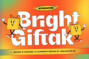 Bright Giftak Retro Display Font, a Serif Font by timelesstype.co (Thumbnail 1 of 20)