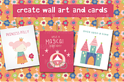 Princess clipart set, an Illustration by Poppymoondesign (Thumbnail 2 of 3)