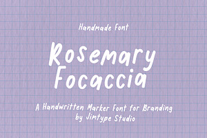 Rosemary Focaccia - Marker Font, a Handwritten Font by Jimtype Studio