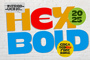 Hexbold – Bold Modern SansSerif Font, a Sans Serif Font by overlaytemplates (Thumbnail 1 of 5)