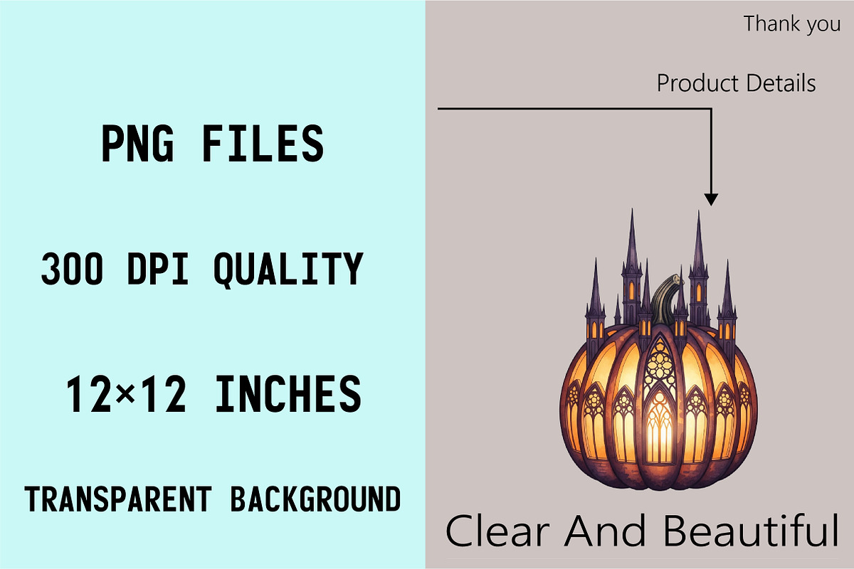 Spooky Halloween Pumpkin  Clipart Bu, an Illustration by SVGArt (Photo 6 of 8)