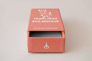 Front Open Box Mockup