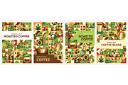 Roasted coffee and beans patterns, a Texture Illustration by Vector Tradition (Thumbnail 3 of 3)