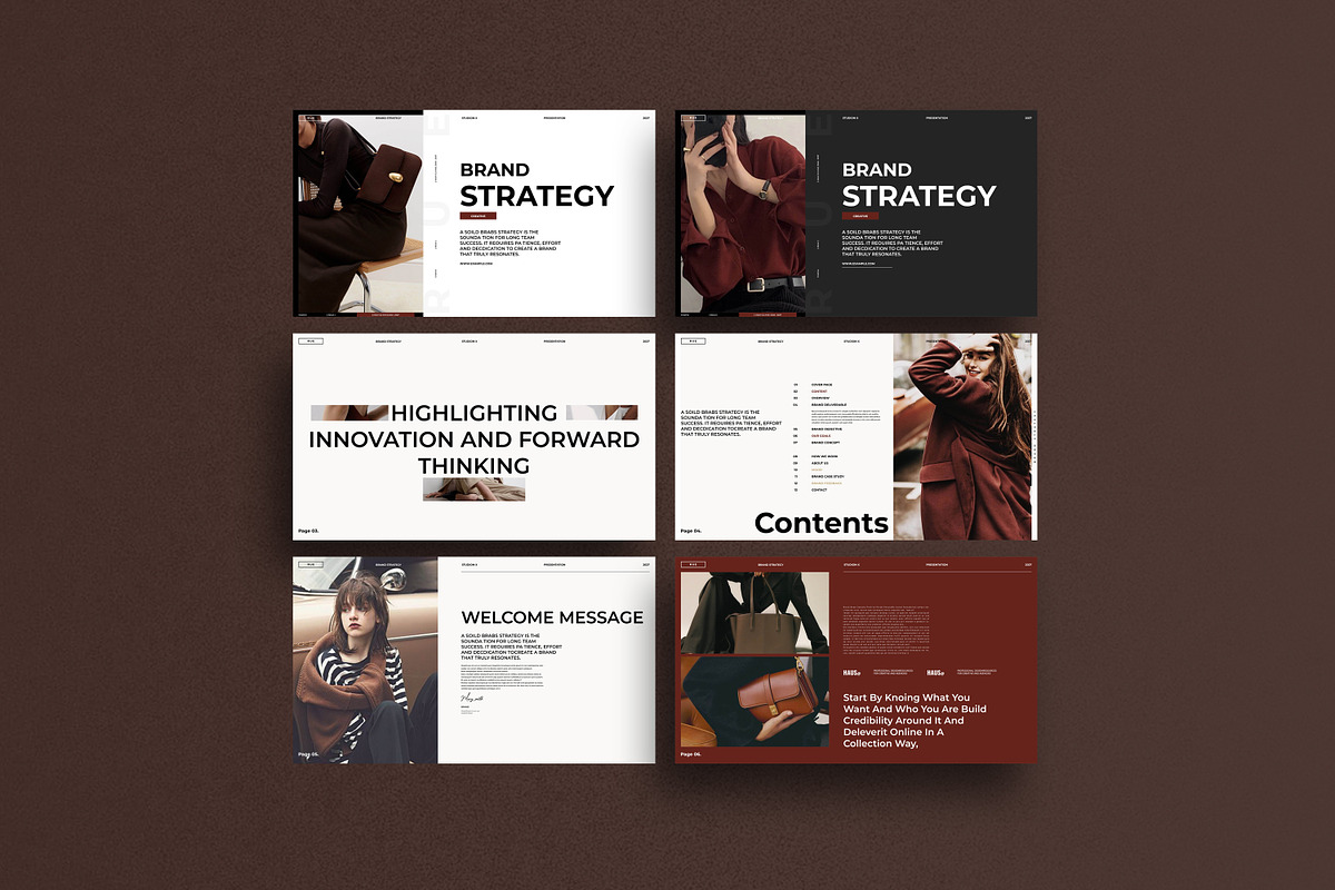 Brand Strategy Presentation Template, a Presentation Template by Aura Agency (Photo 6 of 9)