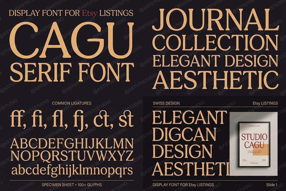 Cagu - Modern Luxury Serif Typeface, a Serif Font by Astuti Studio (Photo 4 of 25)