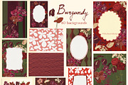 Burgundy Wedding Flower Illustration, a Decorative Illustration by whiteheartdesign (Thumbnail 6 of 16)