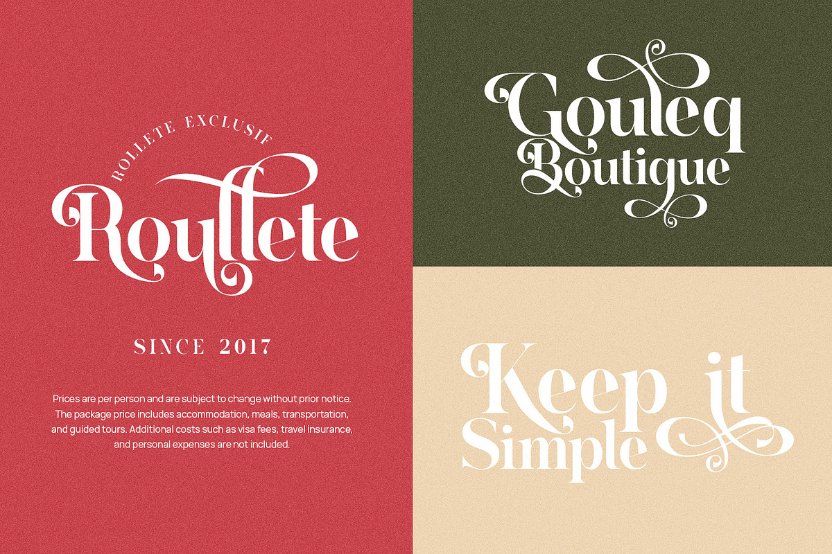 Hubein Kamaru Elegant Ligature Font, a Serif Font by Graphicxell (Photo 6 of 22)