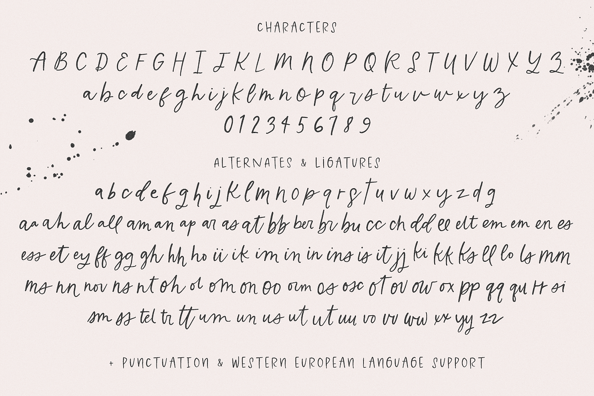 Inkspill Script and Sans Font Duo, a Handwritten Font by Beck McCormick (Photo 10 of 11)