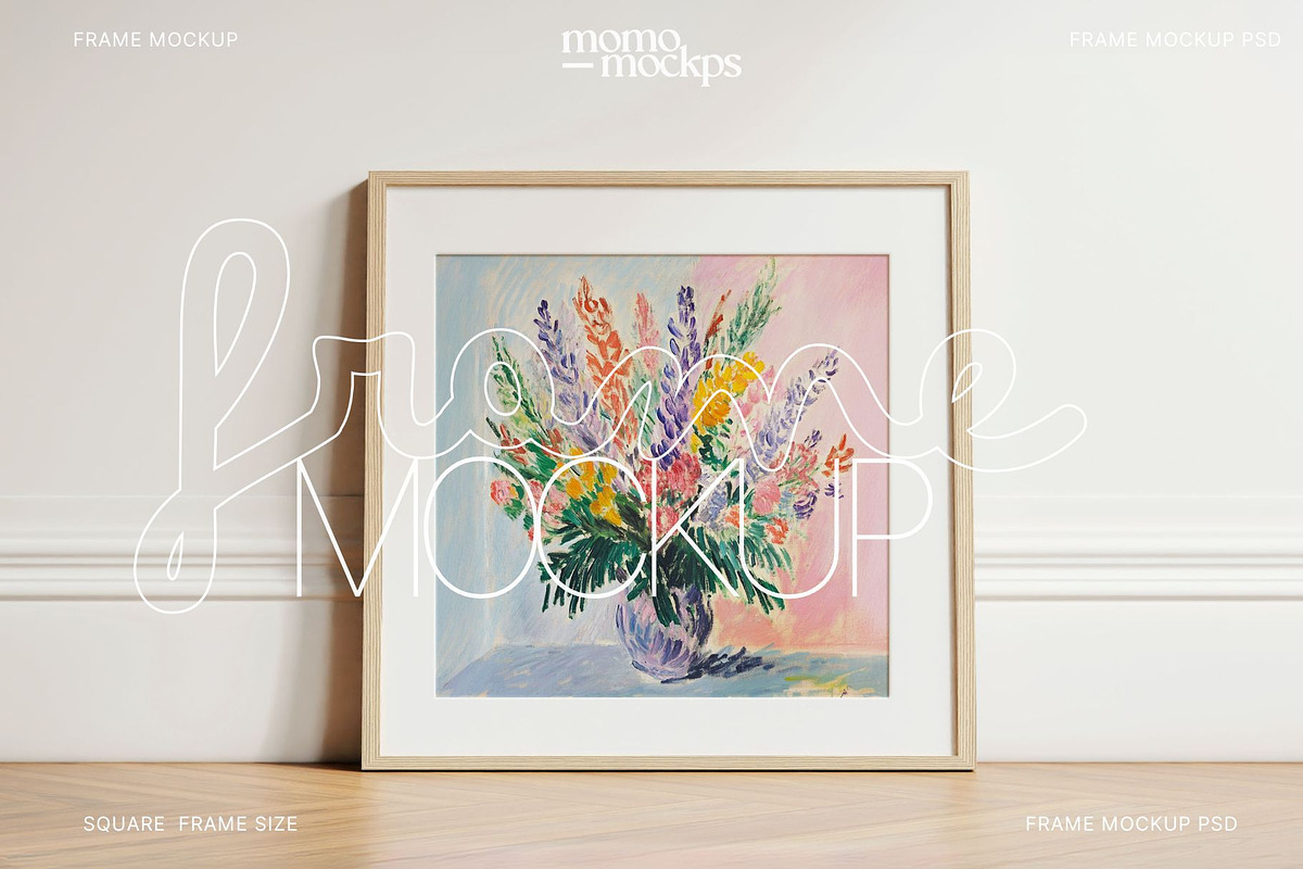 Square Frame Mockup | PSD Minimalist, a Household Mockup by momomockps (Photo 1 of 8)