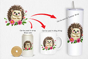 Hedgehog Embroidery Clipart, a Graphic by Artnoy (Thumbnail 4 of 5)