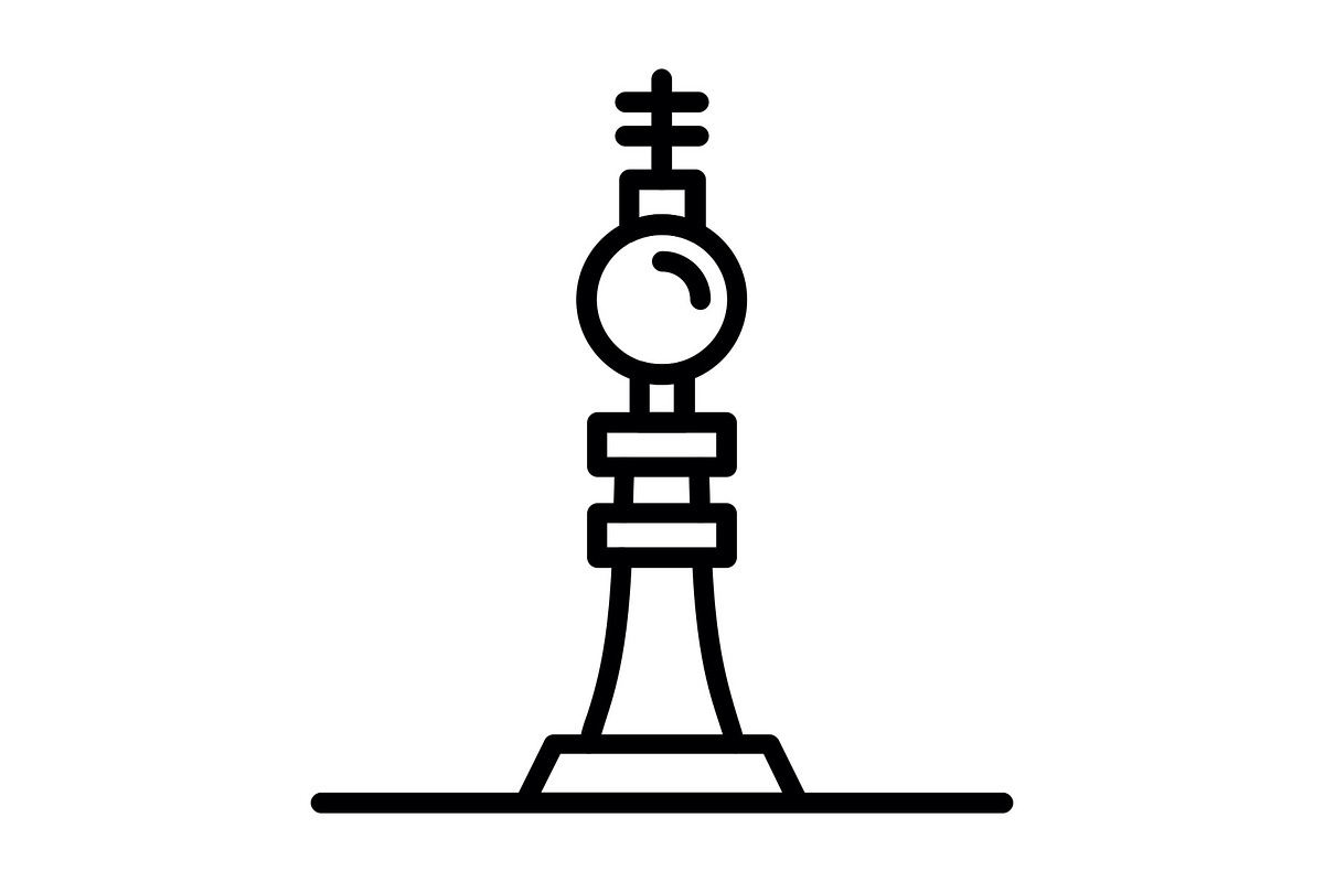 Fernsehturm Berlin Line Icon, an Icon by Pexelpy (Photo 1 of 2)