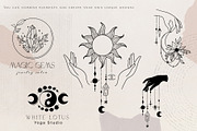 Moon flowers - celestial graphic kit, an Illustration by My Space Garden (Thumbnail 14 of 18)