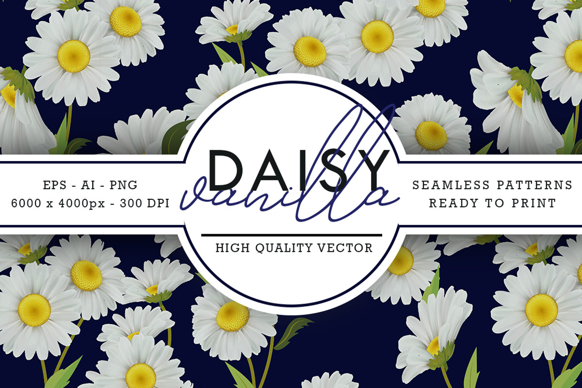 Handmade Vanilla Daisy Pattern, a Pattern Graphic by Design Unique (Photo 1 of 7)