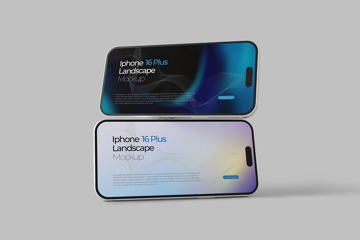 Iphone 16 Plus Landscape Mockup, an iPhone Mockup by VanillineGraph (Photo 4 of 4)