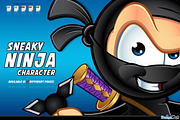 Sneaky Ninja Character, an Illustration by DesignWolf (Thumbnail 1 of 2)