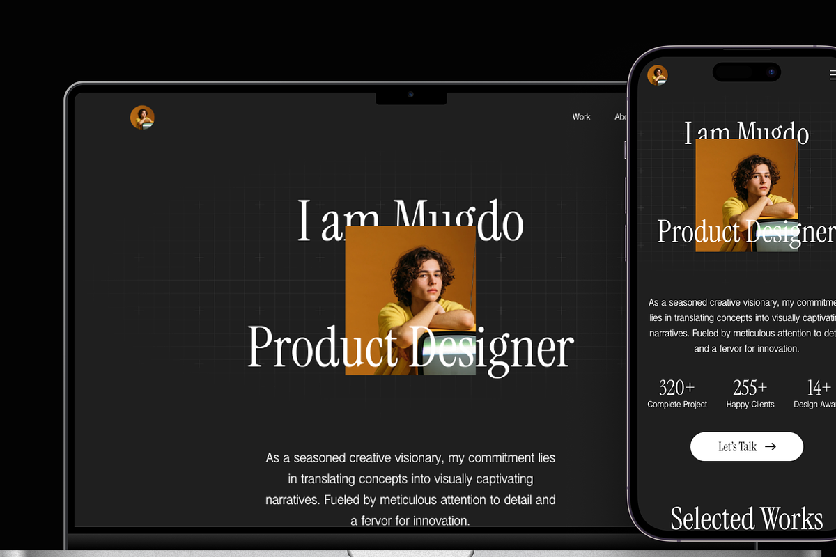 Personal Portfolio Website Template, an UI Kit Template by Ahmed Rubel (Photo 2 of 5)