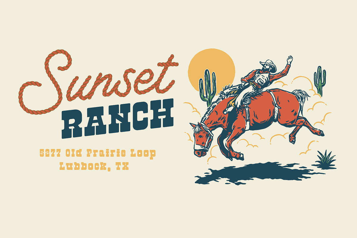 Boot Scootin' Western Font Duo, a Script Font by Loudoun Design Co. (Photo 7 of 10)