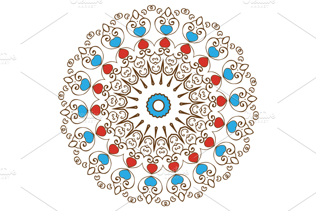 Set mandala round ornament pattern., an Object Graphic by Della_Liner (Photo 2 of 4)