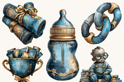 Watercolor Rich Baby Clipart Bundle, a Person Illustration by BusyDaydesign (Thumbnail 2 of 9)