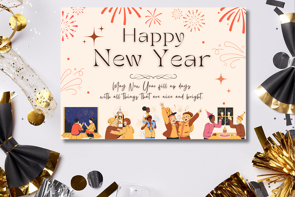 Elegant White New Year Card | Canva, a Card Template by WynterLife Studio (Photo 6 of 6)