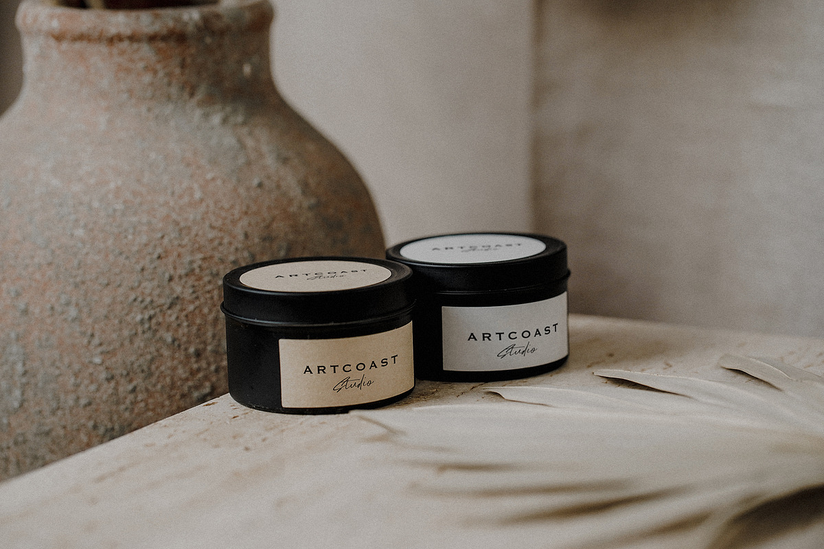 20 Boho Candle Jar Mockups, a Packaging Mockup by Artcoast Std. (Photo 6 of 11)
