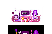 Abstract Musical Instruments, an Illustration by danjazzia (Thumbnail 2 of 3)