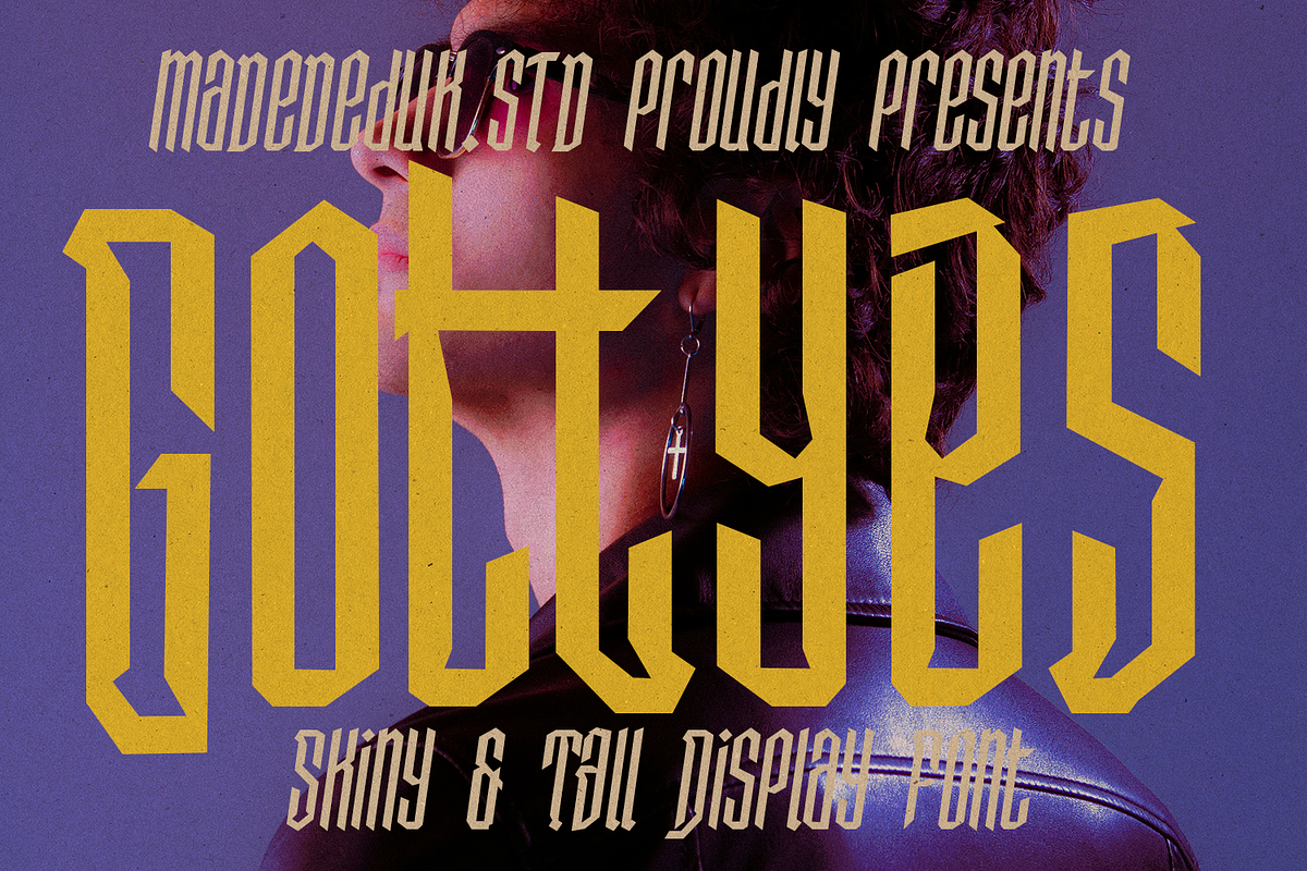 Gottyes Display Font, a Sans Serif Font by madeDeduk (Photo 1 of 8)