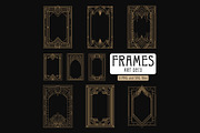 Elegant Art Deco 9 vertical Frames, a Decorative Illustration by Stanislav Kharchevskyi (Thumbnail 1 of 3)