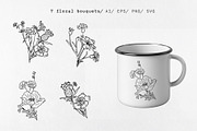 Hand-Drawn Wildflowers, a Decorative Illustration by Decor Lines (Thumbnail 4 of 10)
