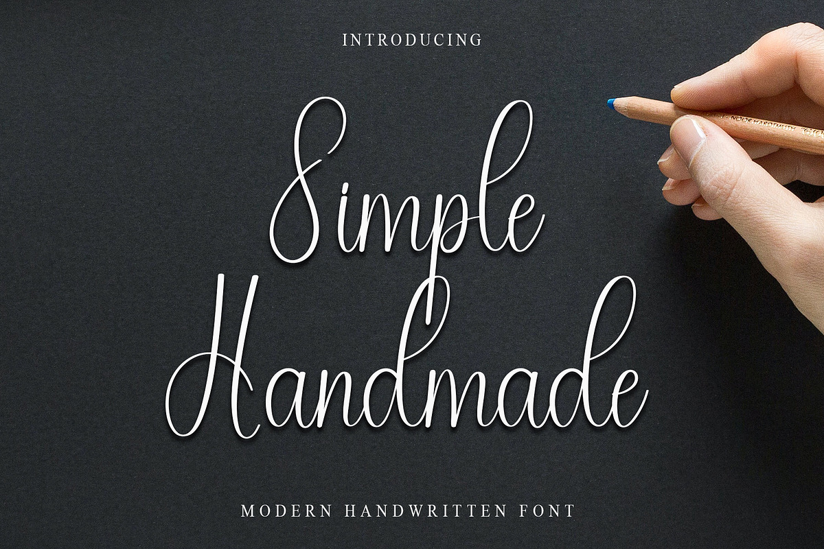 Simple Handmade, a Handwritten Font by InermediaSTUDIO (Photo 1 of 5)