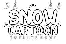 Snow Cartoon - Playful Outline Font